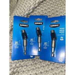 3 Hart Pivot Drive Guide 20° Pivot for Angled or Straight Driving 1/4" Hex Shank